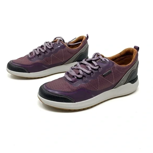 Cobb Hill WOMEN'S SKYLAR WATERPROOF LOW LACE-UP SNEAKER Purple WIDE - Picture 2 of 8